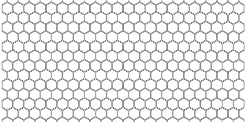 Modern Hexagonal Holes Linear Style Seamless Pattern, Metallic Texture Hexagonal Grid Vector Illustration.	