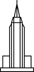 Iconic Skyscraper Architectural Line Art Design