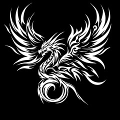 Tribal tattoo dragon