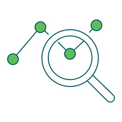 Trend Detection icon for business intelligence and analytics dashboards, ideal for data visualization, KPI tracking, and performance monitoring interfaces.