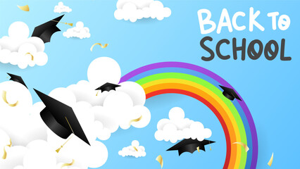 Back to school background, illustration in flat style, illustrations EPS 10