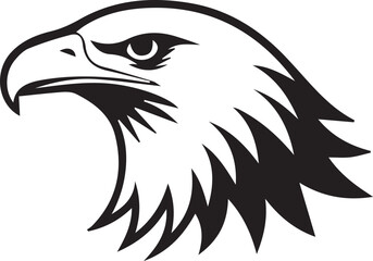eagle head silhouette vector