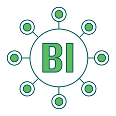 Intelligence Hub icon for business intelligence and analytics dashboards, ideal for data visualization, KPI tracking, and performance monitoring interfaces.