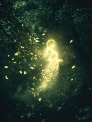 Glowing Forest Spirit By Generated AI