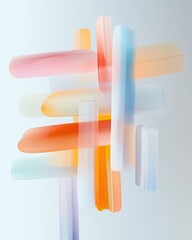 Colorful vertical lines in a vibrant gradient displayed on a simple white background