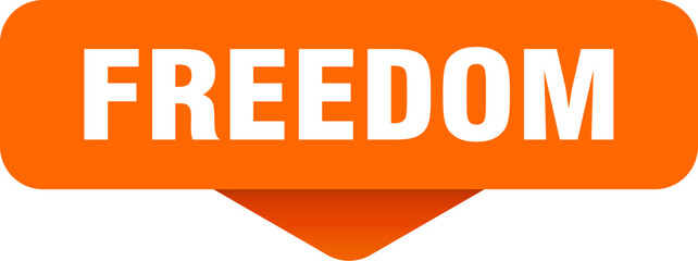 freedom sticker. freedom sign on transparent background
