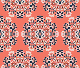 Japanese Luxury Flower Motif Vector Seamless Pattern