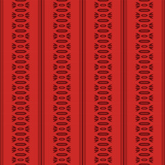 Japanese Tribal Motif Stripe Vector Seamless Pattern