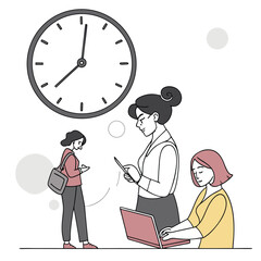 Women working at workplace