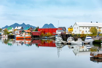 Fototapete Lofoten Marina in Svolvaer - Norway  © Adwo