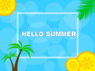 summer background with palm trees