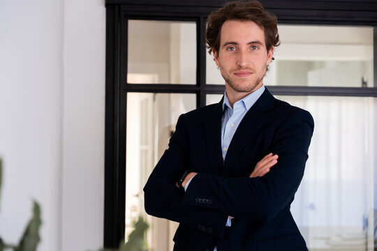 Businessman with a determined attitude. Concept of leadership and efficiency