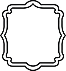 Elegant Ornate Frame Decorative Border Design Element for Pictures, Invitations, and More