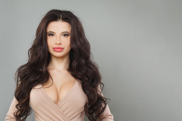 Happy woman portrait. Plastic surgery concept