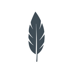 Simple dark gray feather icon design element