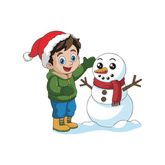 santa claus and snowman