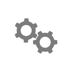 Simple gear icon isolated on white background
