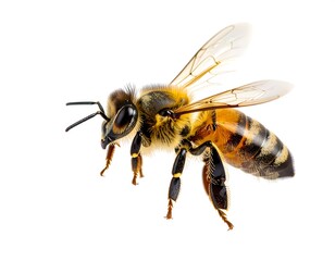 Honeybee in flight