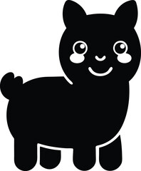 Adorable Alpaca Illustration Cute Cartoon Alpaca Design
