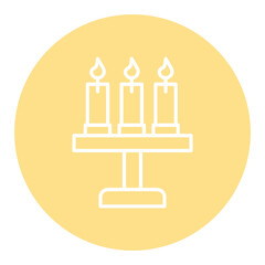 Obraz premium Candle Icon