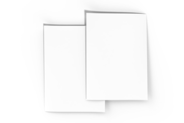 3D realistic blank A4 format paper flyer mockup isolated. Sheet design template for presentation poster, newspaper, flyer, brochure, cover, magazine, card, paper note, postcard, letter or invitation