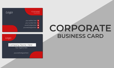 Corporate Business Card Design and Clean Vector Design with multipool shapes. Printable design. Modern design.