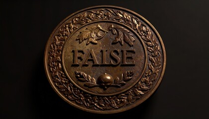 False Medallion Symbolizing Deception and Dishonesty