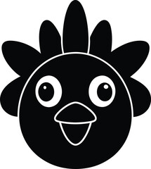 Adorable Cartoon Chick  A Cute Chicken Illustration