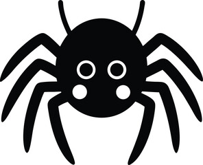 Cute Black Spider Illustration  A Simple, Friendly Arachnid Design