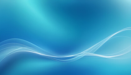 Abstract Blue Wave Background with Smooth Gradient Flow, Modern Light Texture, Clean Vector Pattern, Futuristic Digital Surface Design, Minimal Art Template Composition - AI