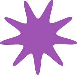 vector illustration of a purple star