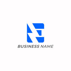 design logo combine bolt and letter E
