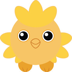 Adorable Yellow Chick Illustration Cute Cartoon Baby Chicken Design