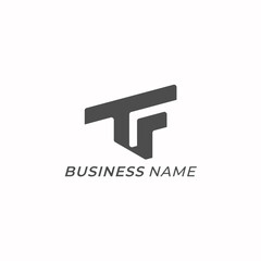 design logo creative letter T and letter F