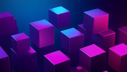 Obraz premium Abstract geometric design with multiple cubes.