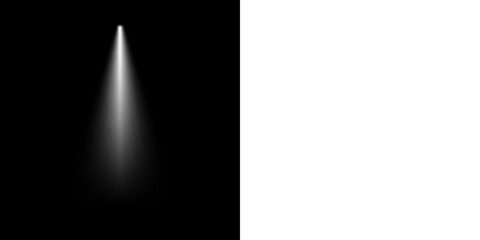 Abstract Light Beam Shining Through Darkness with Focused Soft Edges and Realistic Glow for Stage,...