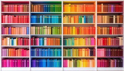 Rainbow Bookshelf: A Spectrum of Knowledge