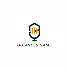 design logo creative podcast and home