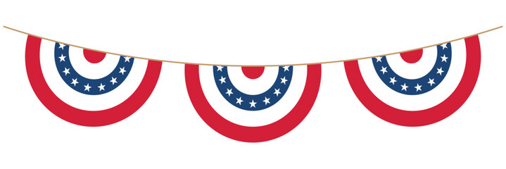 fourth of July bunting USA independence day. vector illustration