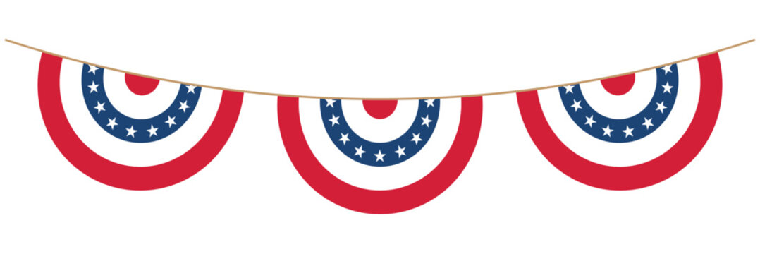 fourth of July bunting USA independence day. vector illustration