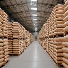 備蓄米が保管された倉庫