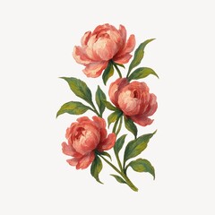 Obraz premium Elegant floral vintage illustration