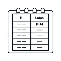Blank calendar table with sections for Hi and Lotos entries