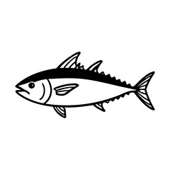 Fototapeta premium 魚 線画 手書き