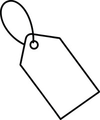 price tag icon line art vector illustration on transparent background
