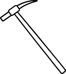 reflex hammer icon line art vector illustration on transparent background
