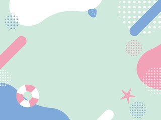 夏のキャンペーンやSALE　海　ポップな背景