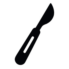 Surgeon's Blade Silhouette Vector isolated on white background