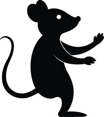 vector illustration of cartoon rat