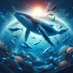 Whale Cetacea Large marine mammals ranging from baleen whales fi